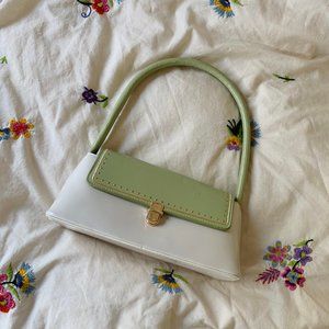 NWOT Pistachio Green & White Mini Purse